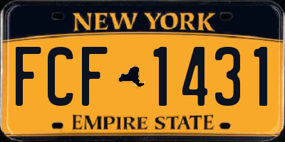 NY license plate FCF1431