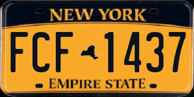 NY license plate FCF1437