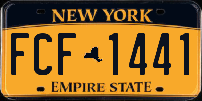 NY license plate FCF1441