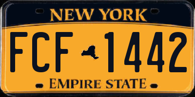 NY license plate FCF1442