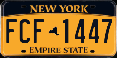 NY license plate FCF1447
