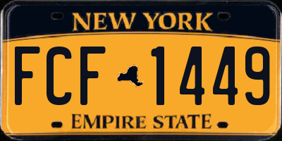 NY license plate FCF1449