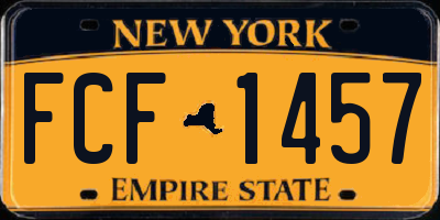 NY license plate FCF1457