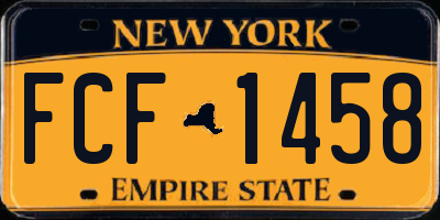 NY license plate FCF1458