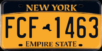 NY license plate FCF1463