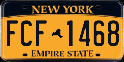 NY license plate FCF1468