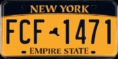 NY license plate FCF1471