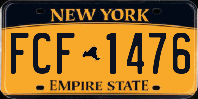 NY license plate FCF1476