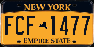 NY license plate FCF1477