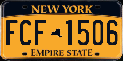 NY license plate FCF1506