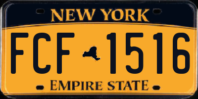 NY license plate FCF1516