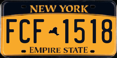 NY license plate FCF1518