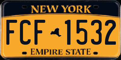 NY license plate FCF1532