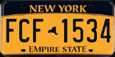 NY license plate FCF1534