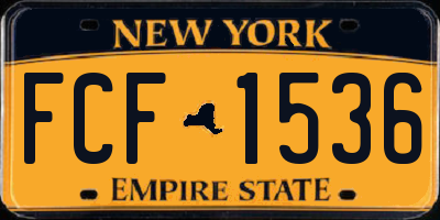 NY license plate FCF1536