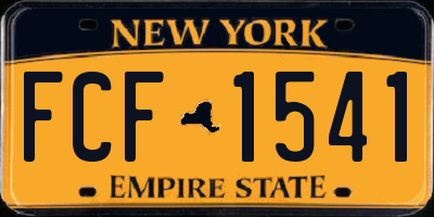 NY license plate FCF1541