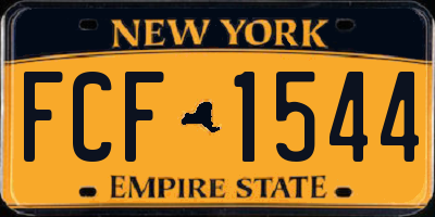 NY license plate FCF1544