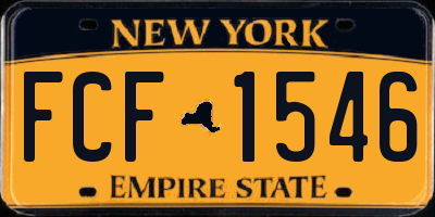NY license plate FCF1546