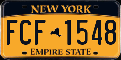 NY license plate FCF1548