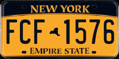 NY license plate FCF1576