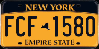 NY license plate FCF1580