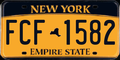 NY license plate FCF1582