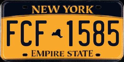 NY license plate FCF1585