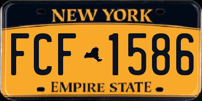 NY license plate FCF1586