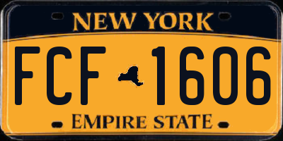 NY license plate FCF1606