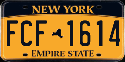 NY license plate FCF1614