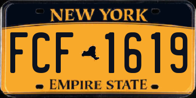 NY license plate FCF1619