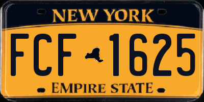 NY license plate FCF1625