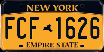 NY license plate FCF1626