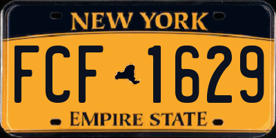 NY license plate FCF1629