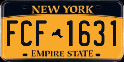 NY license plate FCF1631