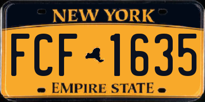 NY license plate FCF1635