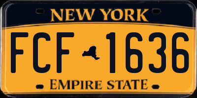 NY license plate FCF1636