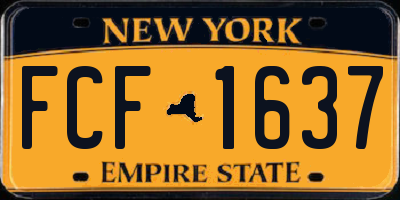 NY license plate FCF1637