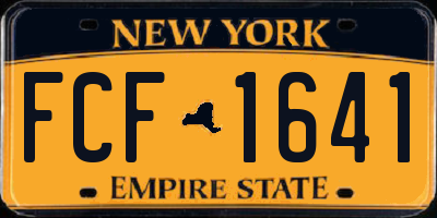 NY license plate FCF1641