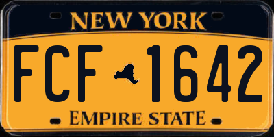 NY license plate FCF1642
