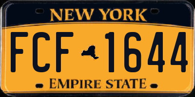 NY license plate FCF1644