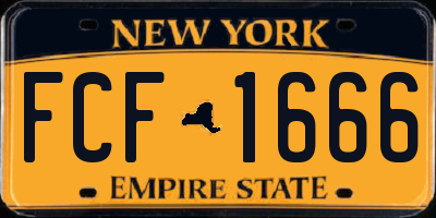 NY license plate FCF1666