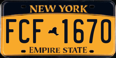 NY license plate FCF1670