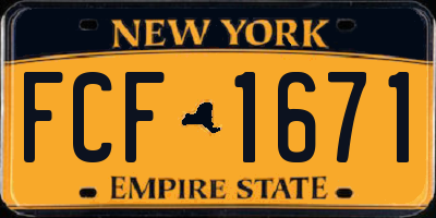NY license plate FCF1671