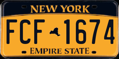 NY license plate FCF1674
