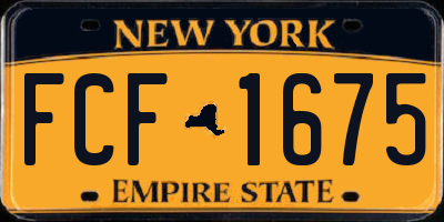 NY license plate FCF1675