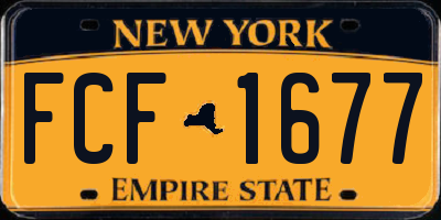 NY license plate FCF1677