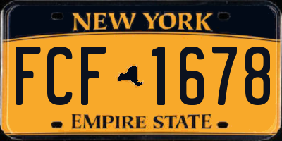NY license plate FCF1678