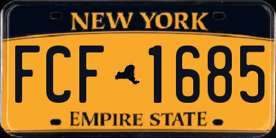 NY license plate FCF1685