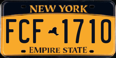 NY license plate FCF1710